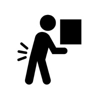 man hurting back icon